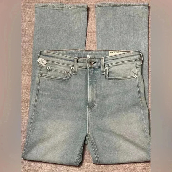 RAG & BONE - high rise light wash cropped denim pants NWT - Picture 4 of 4
